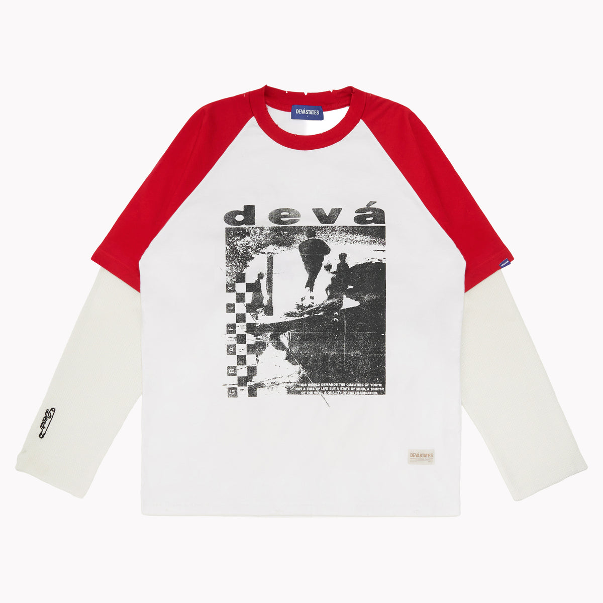 LOST L/S Layered T-Shirt [Red/White]