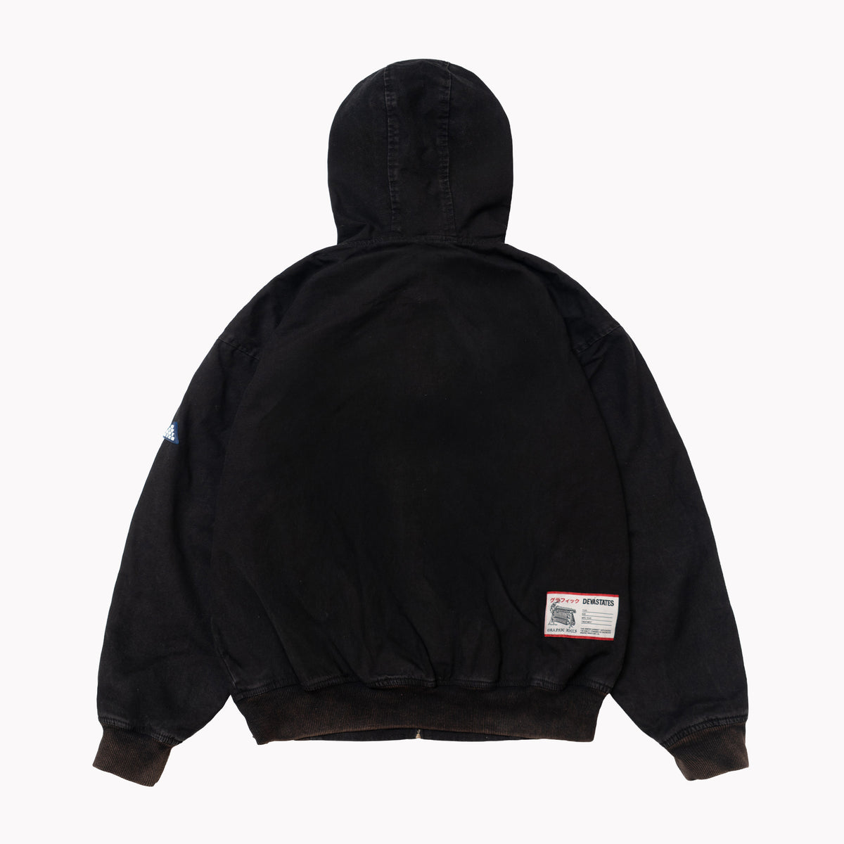 GREASE Canvas Hoodie [Washed Black]