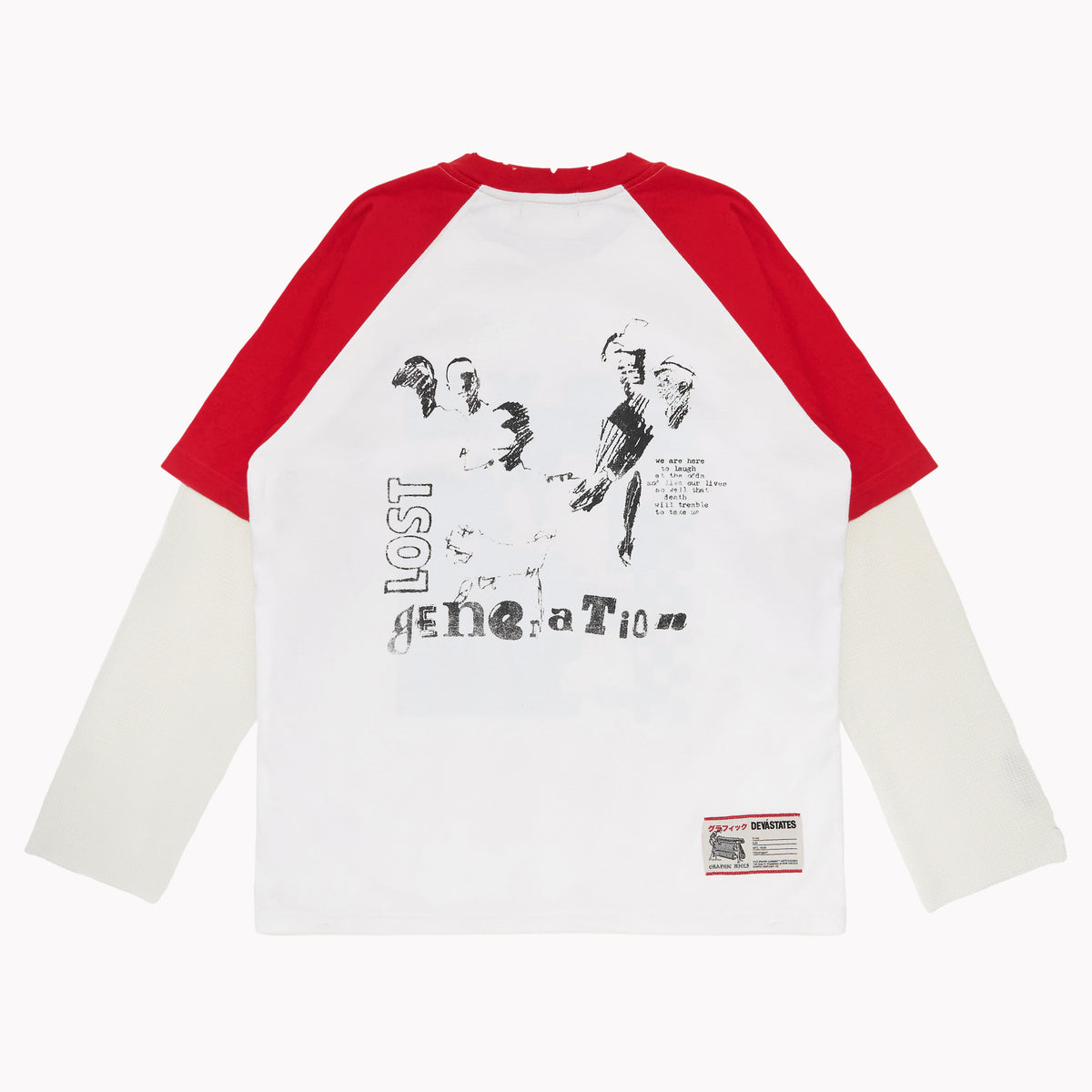 LOST L/S Layered T-Shirt [Red/White]