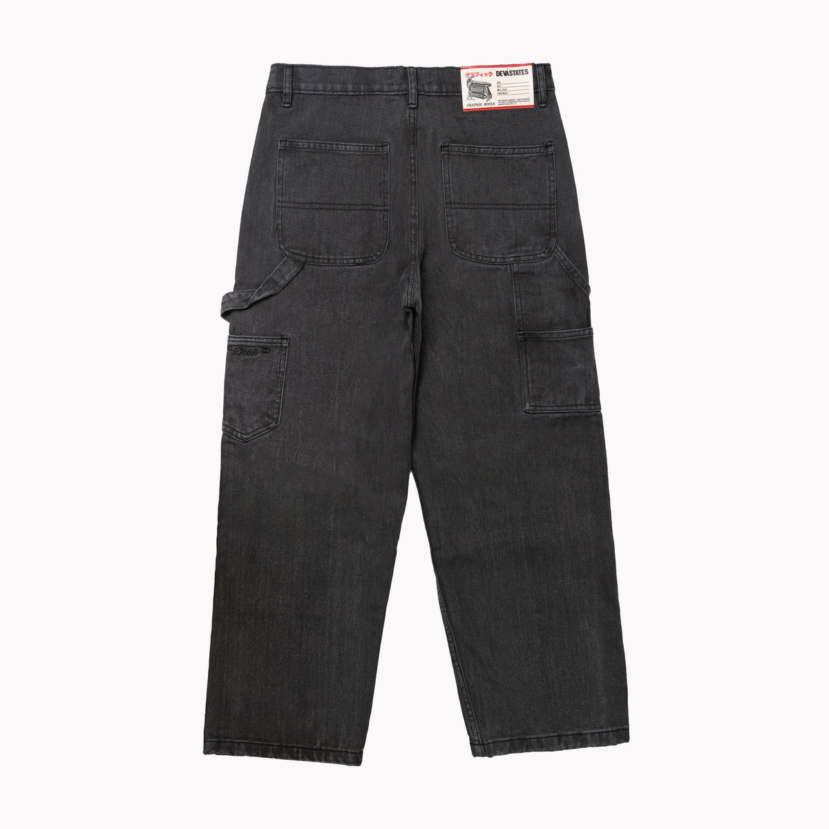 PINS Carpenter Denim Pants [Washed Black]