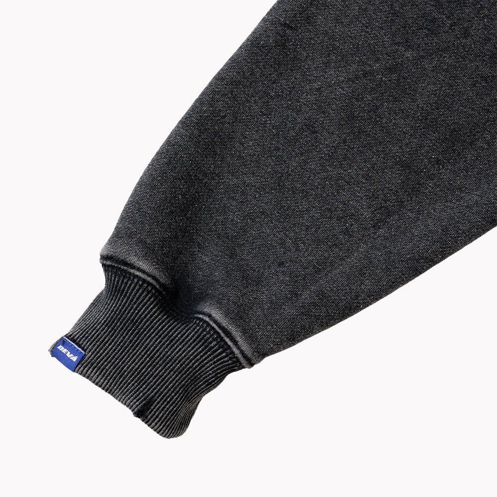 PERMANENT Distressed Hoodie [Washed Black]