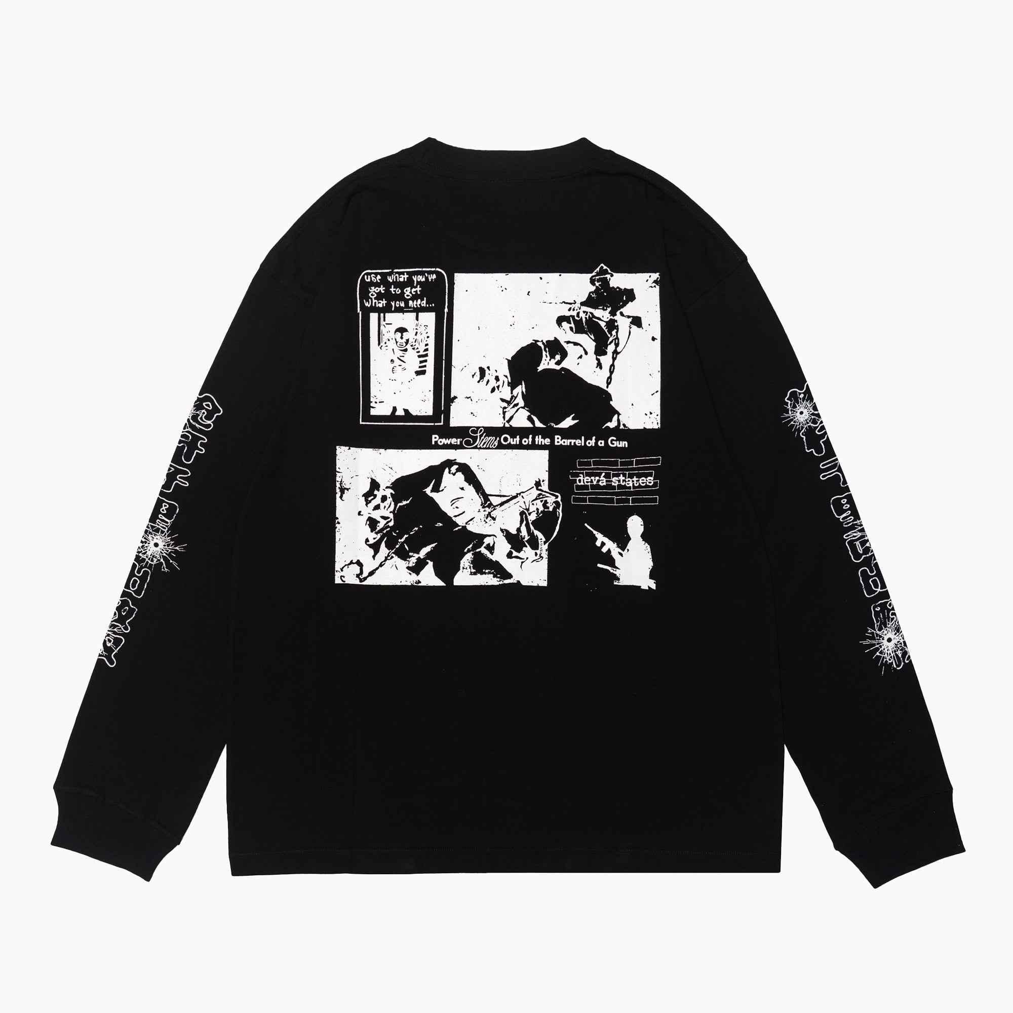 DEFUNCT L/S GFX T-Shirt [Black] – DEVÁ STATES