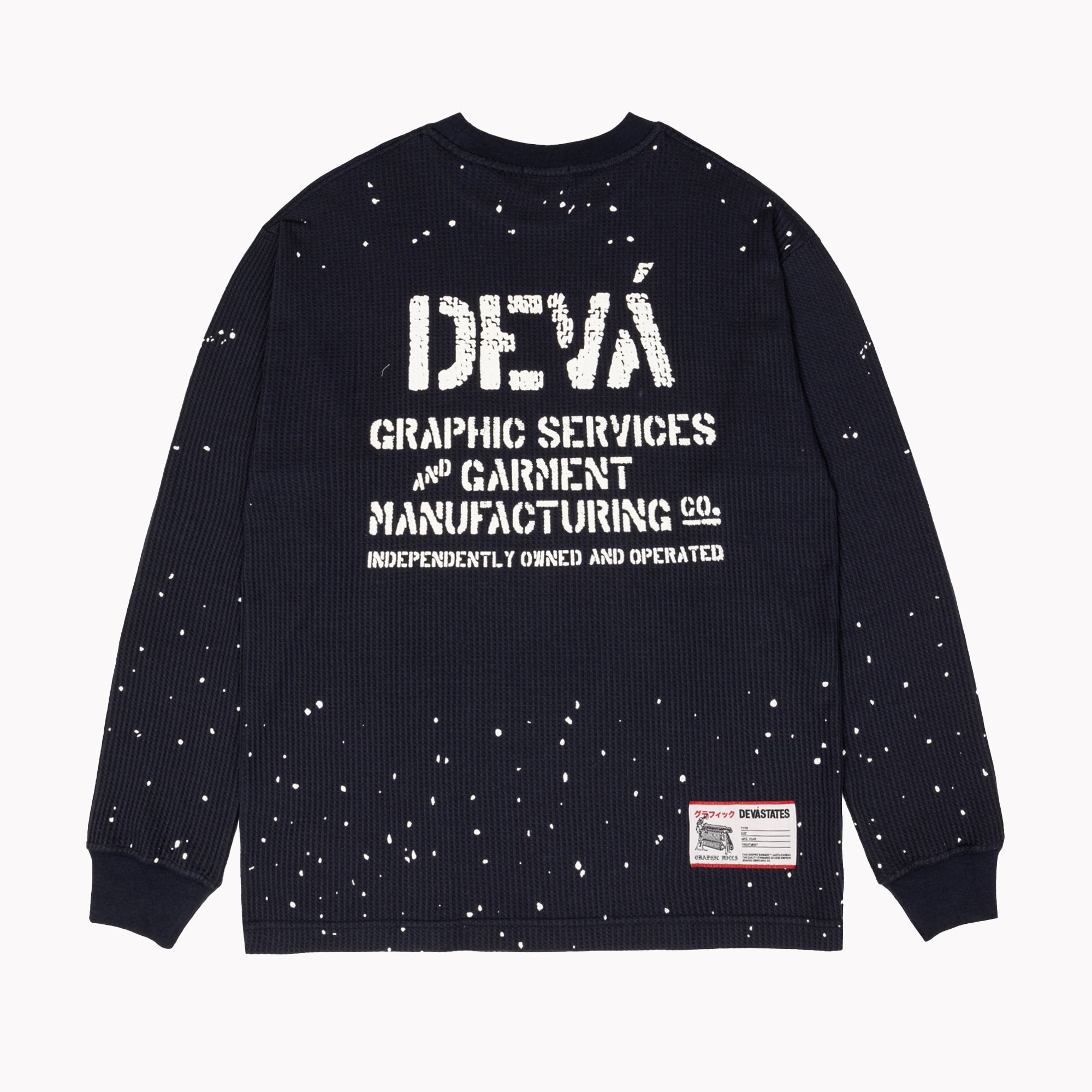 SPLATS Crewneck Waffle [Navy Blue]