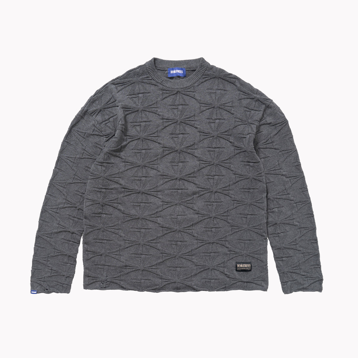 CROSS 3D Knitted Sweater [Grey]