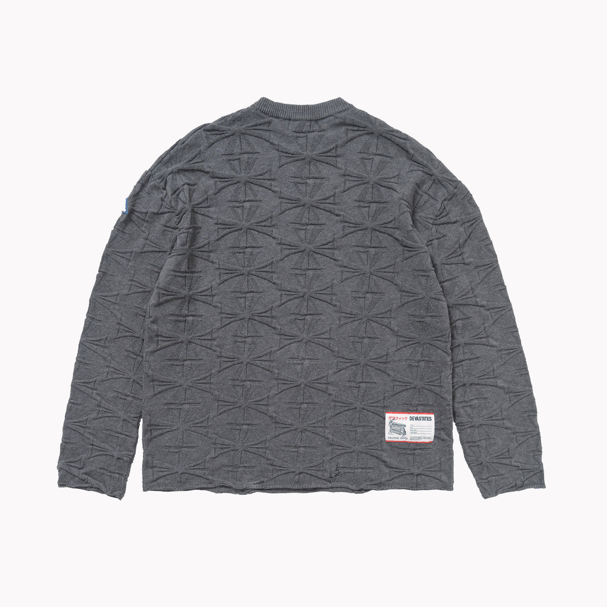 CROSS 3D Knitted Sweater [Grey]