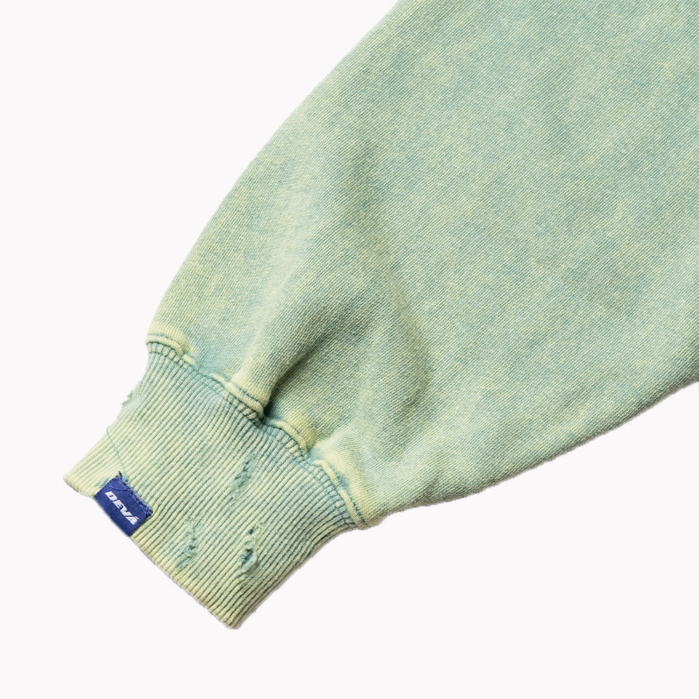 PERMANENT Distressed Hoodie [Washed Green]
