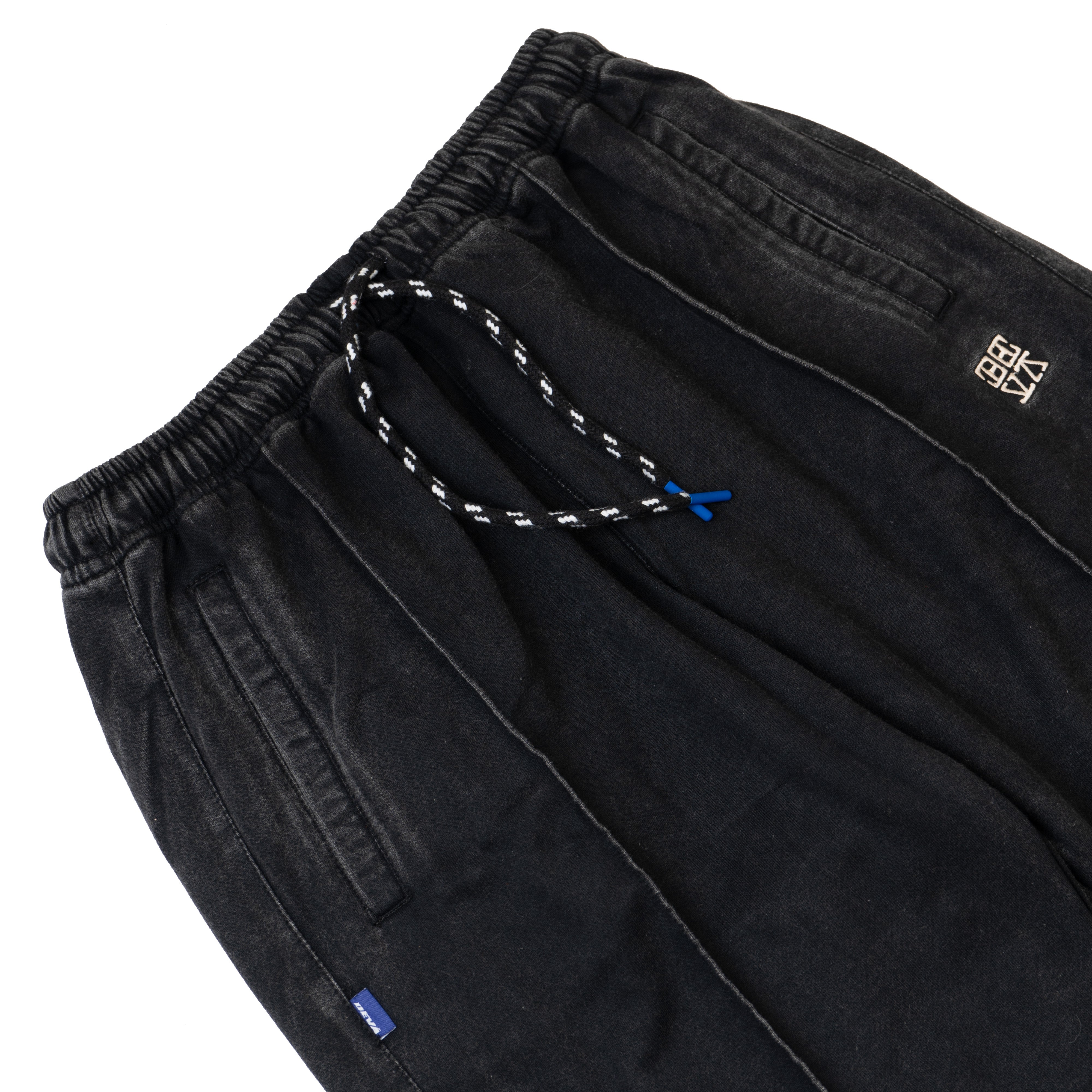 MIDTOWN Faded Terry Trackpants [Washed Black]