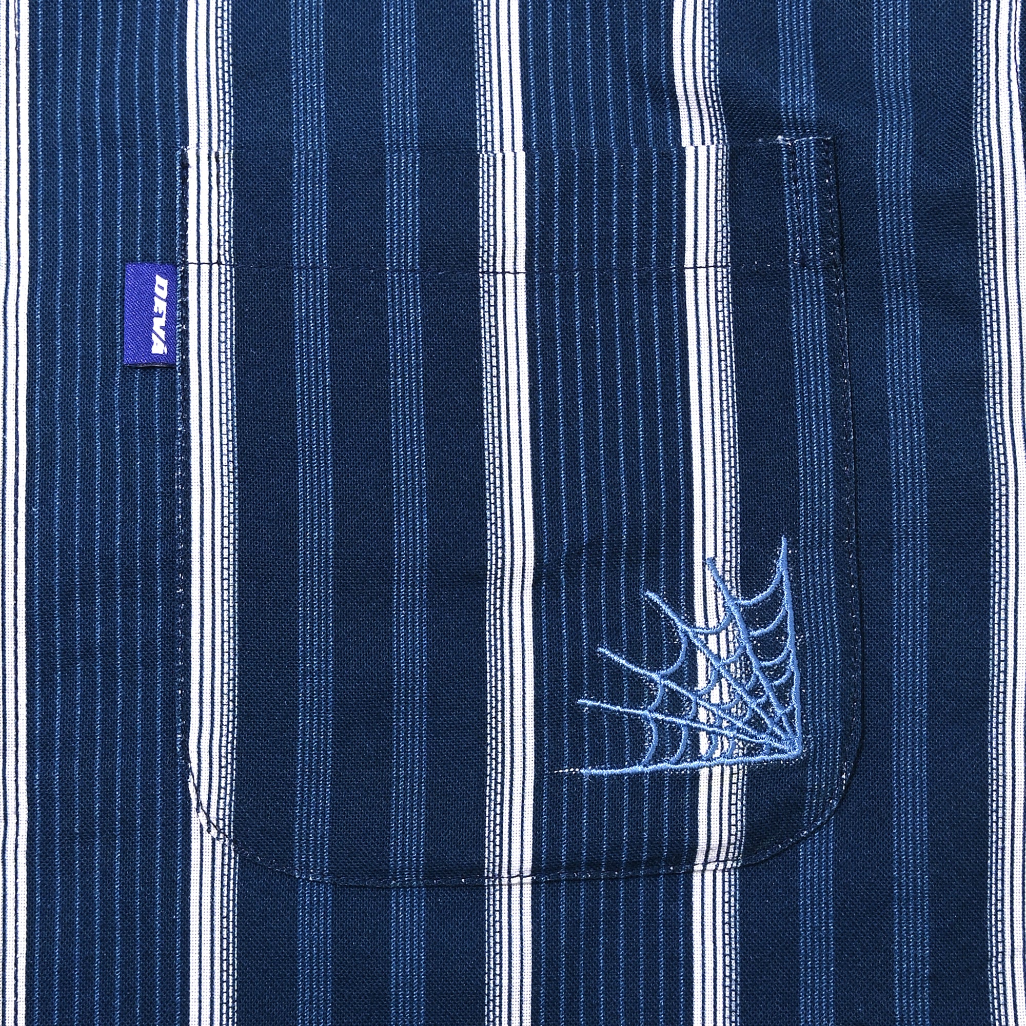 RIVIERA L/S Stripped Buttoned Up Shirt [Navy Blue]