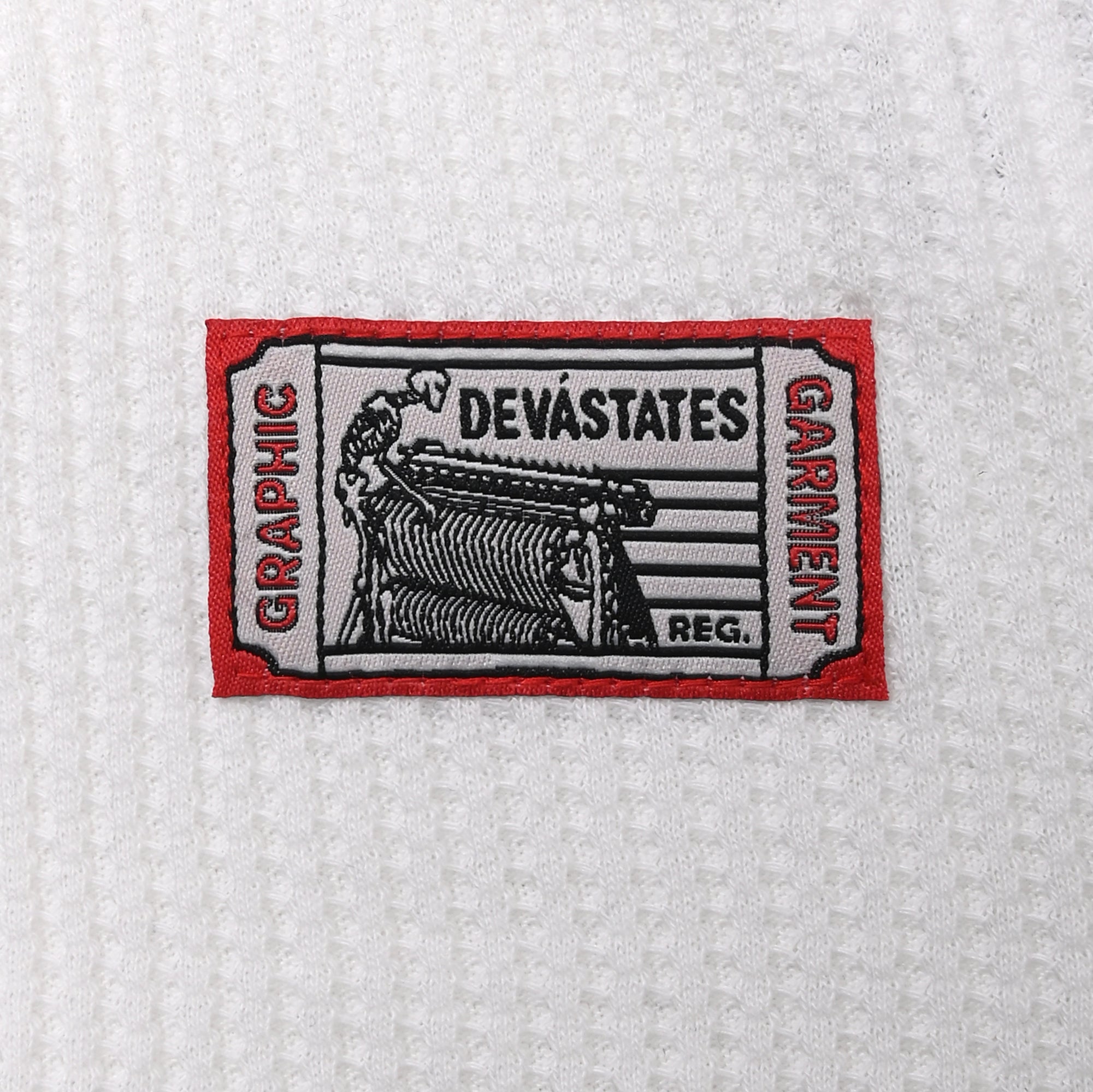 ZEPHYR Raglan Waffle Top [White]