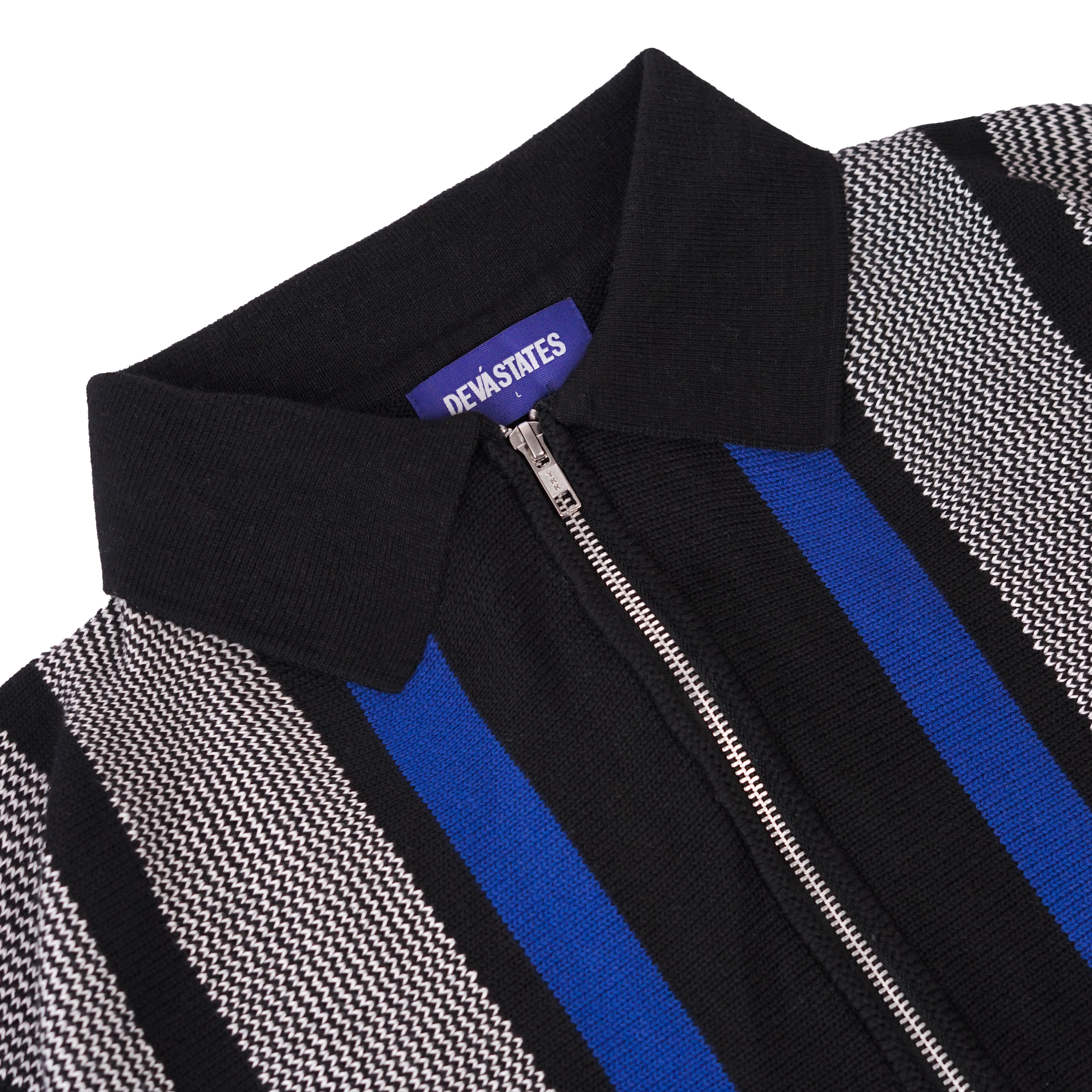 JUNIOR Zip Knitted Polo [Black/Multi]