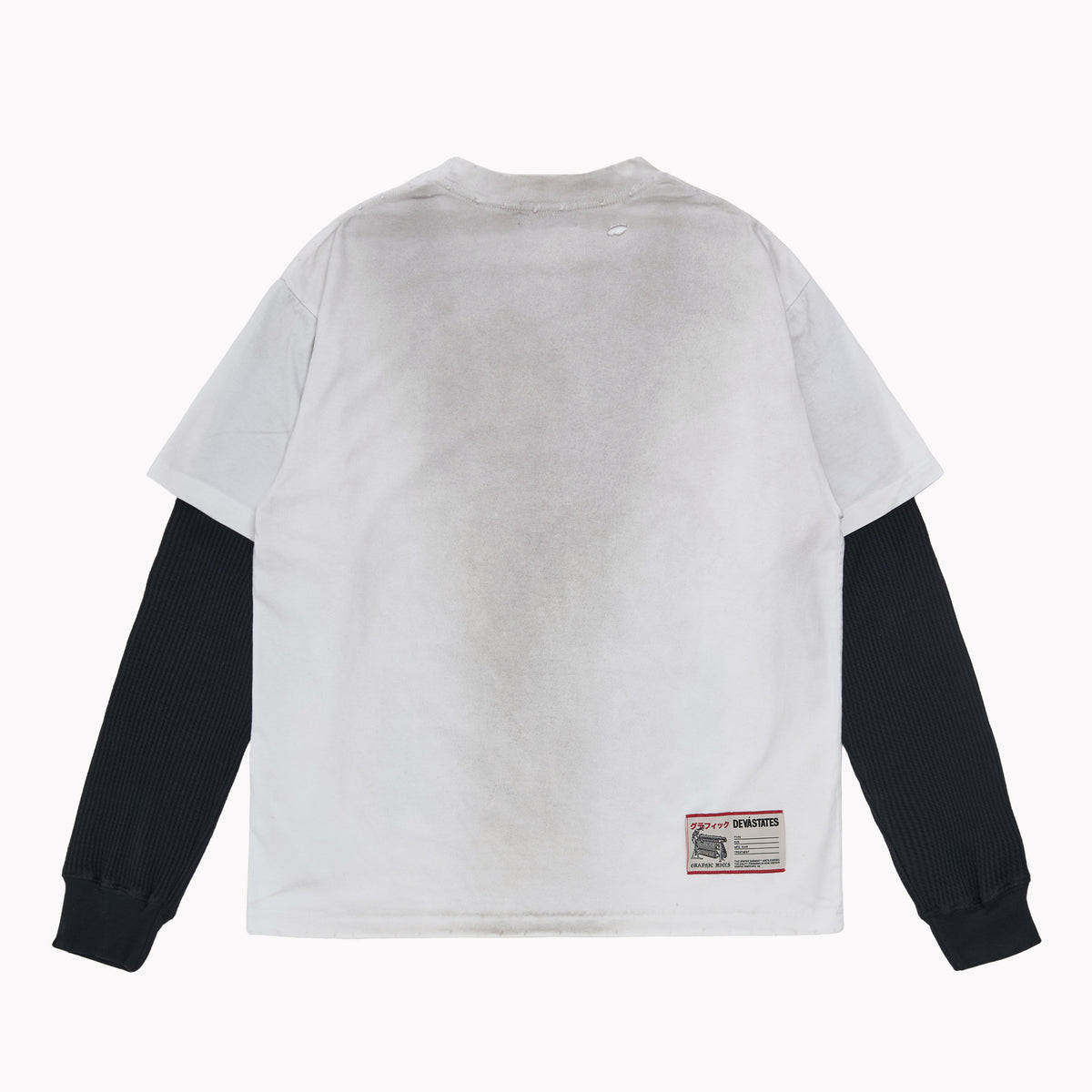 SLOWBURN L/S Layered T-Shirt [White]