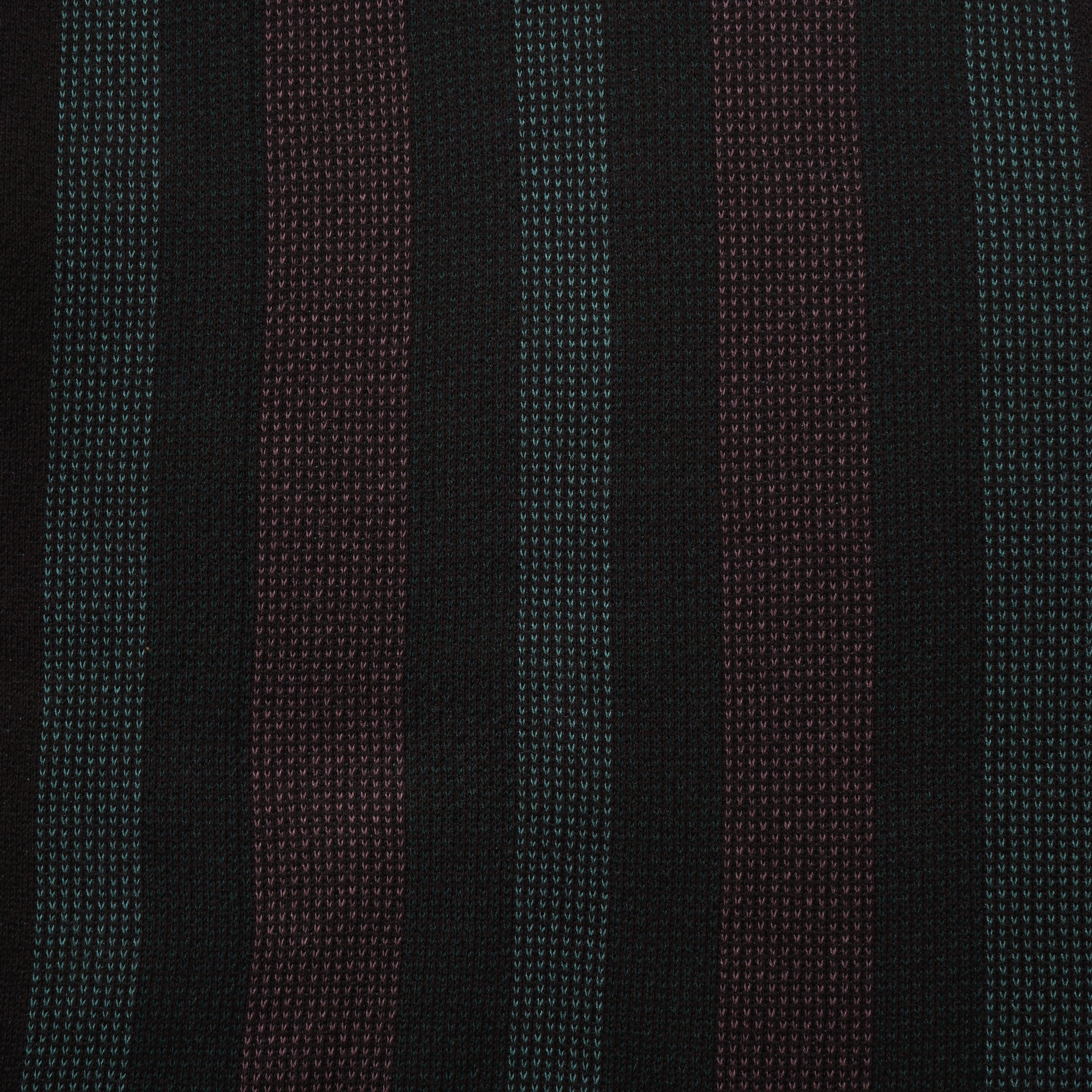 STRIPED L/S Knitted Zip-Up Polo [Green Multi]