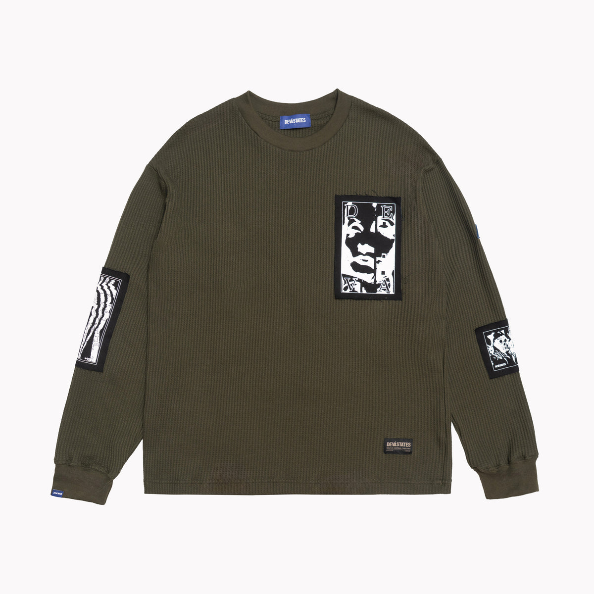 CARBON L/S Waffle Top [Olive Green]