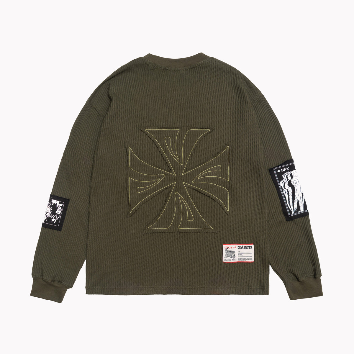 CARBON L/S Waffle Top [Olive Green]