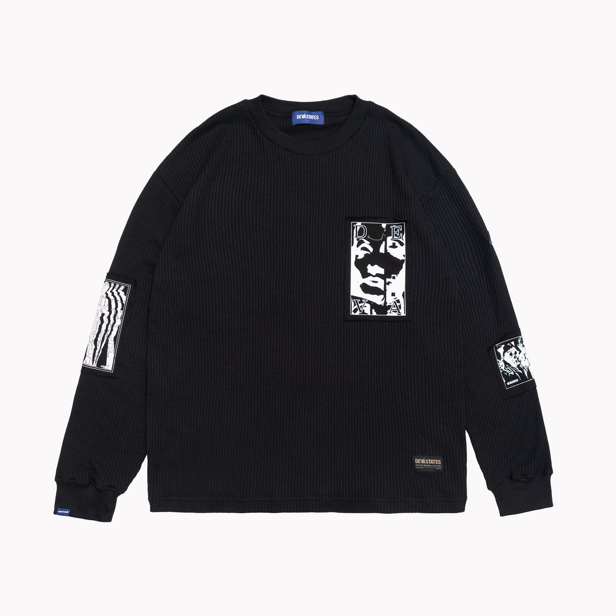 CARBON L/S Waffle Top [Black]