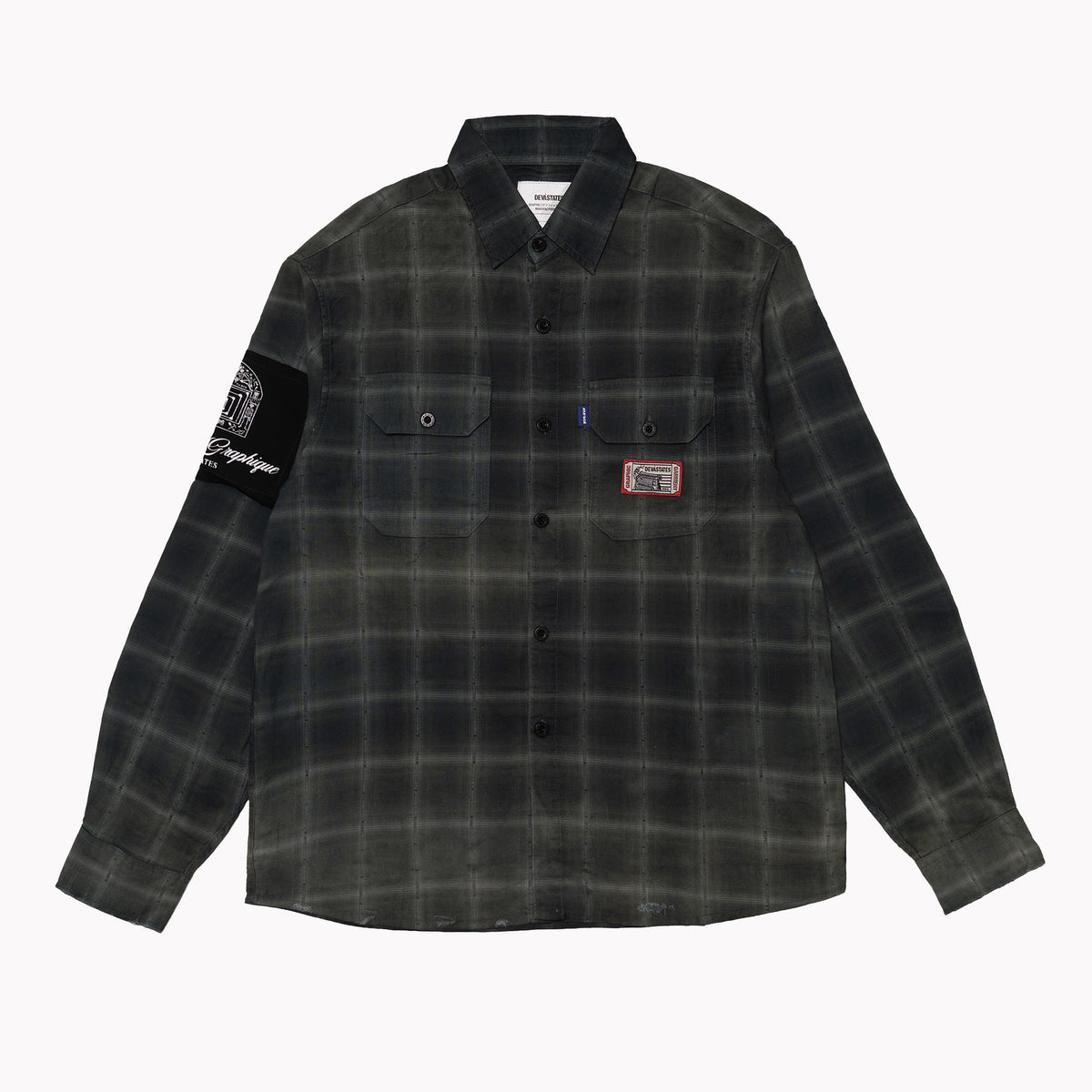 ABYSS L/S Plaid Shirt [Black]