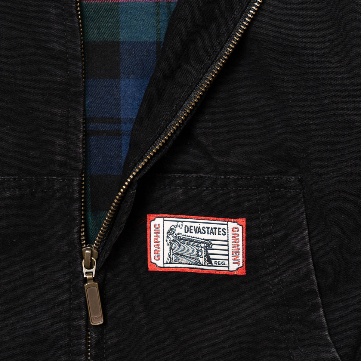 GREASE Canvas Hoodie [Washed Black]