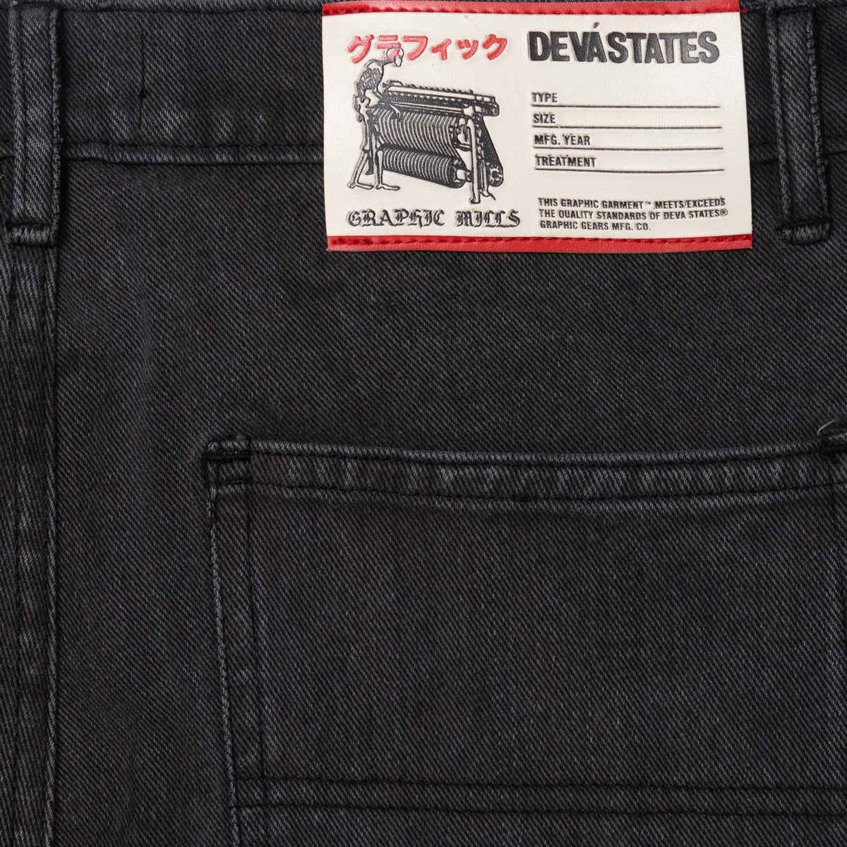 PINS Carpenter Denim Pants [Washed Black]