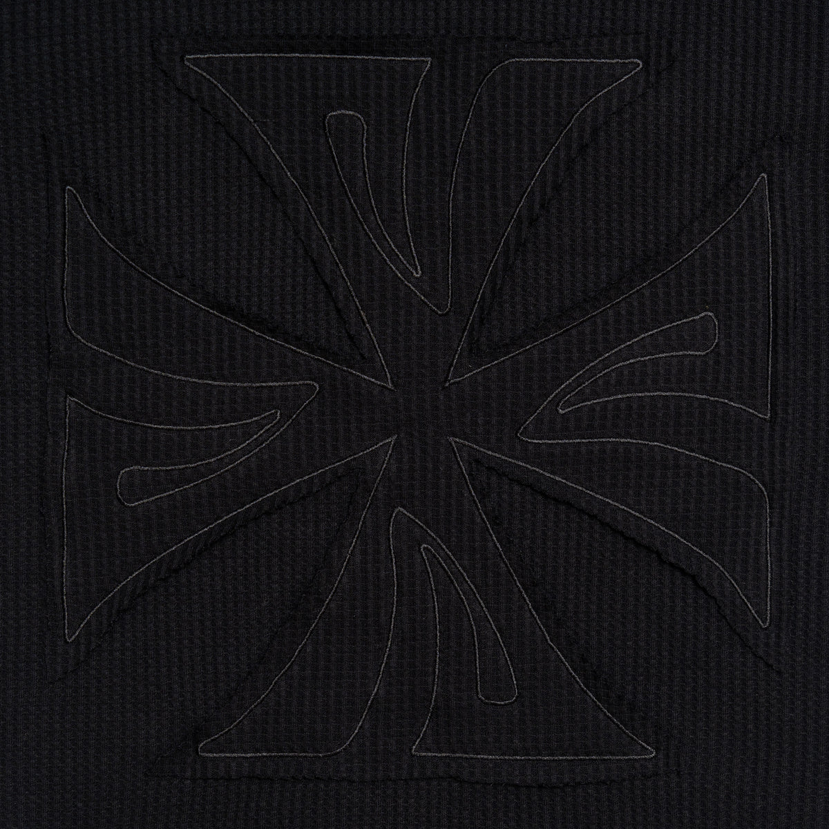 CARBON L/S Waffle Top [Black]