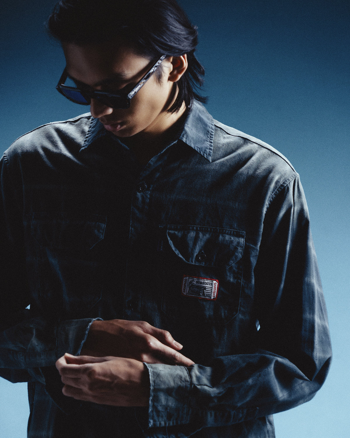 ABYSS L/S Plaid Shirt [Black]