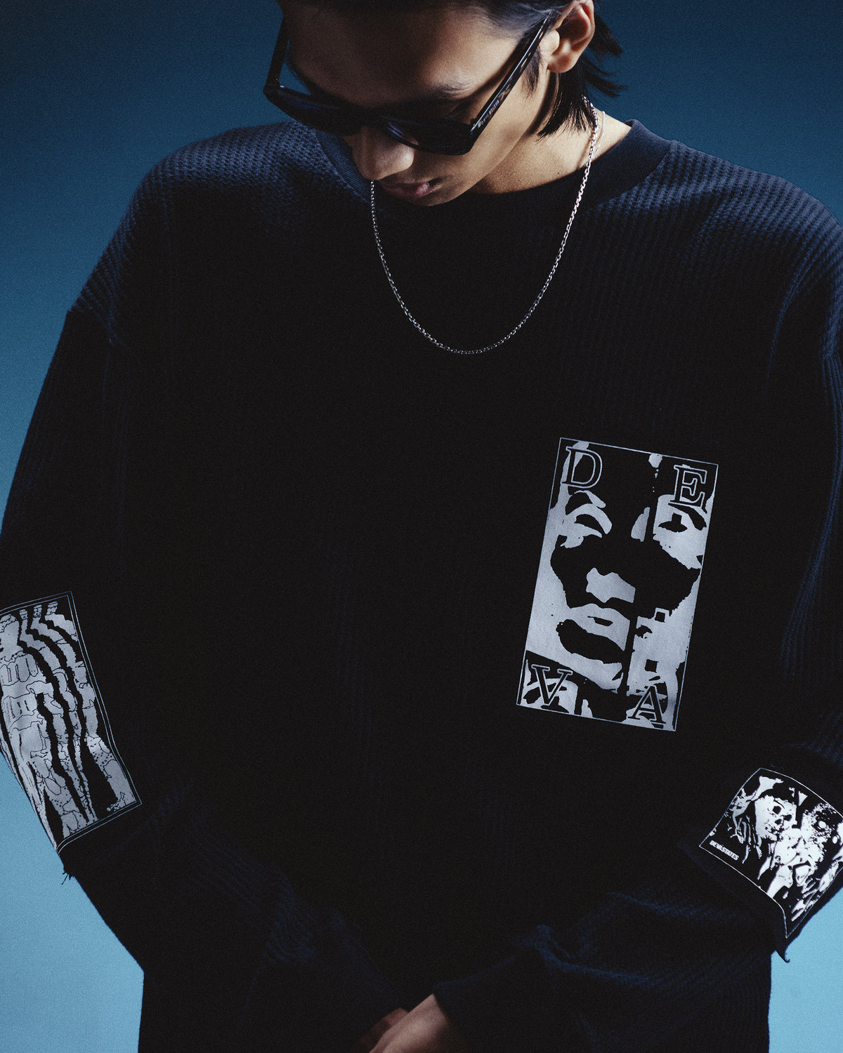 CARBON L/S Waffle Top [Black]