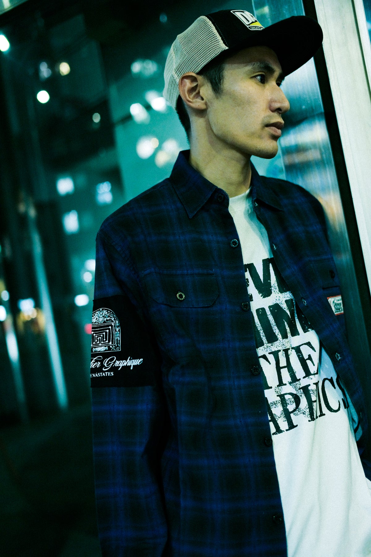 ABYSS L/S Plaid Shirt [Blue]